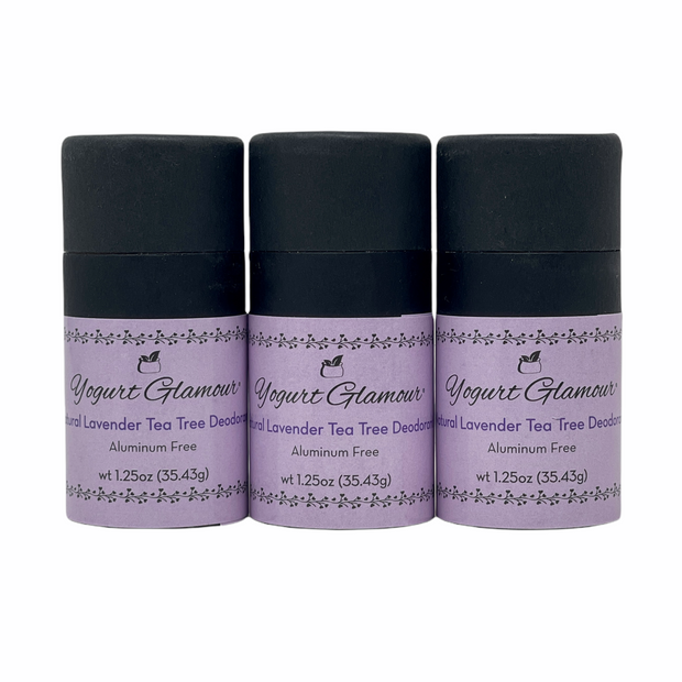 Deodorant Lavender Tea Tree Yogurt | Natural, Aluminum Free - With Essential Oils of Lavender and Tea Tree.-Yogurt Glamour Skincare-Yogurt Glamour Skin Care and Soaps