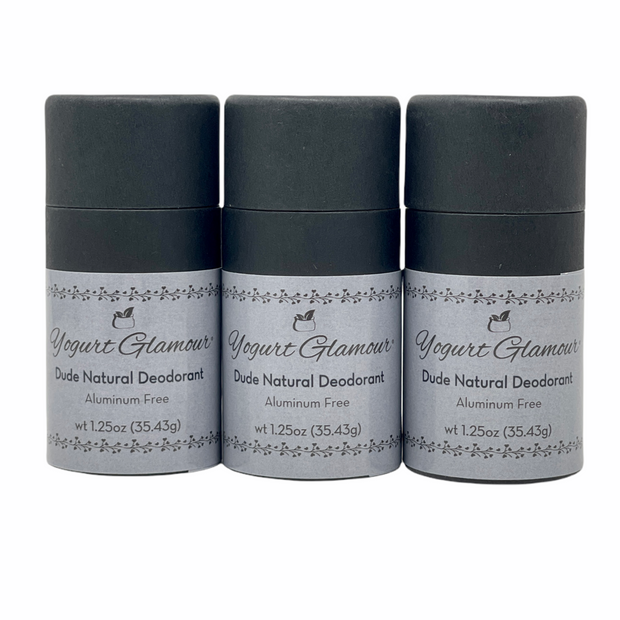 Deodorant Dude Yogurt | Natural, Aluminum Free - Warm, Earthy and Musky tones-Yogurt Glamour Skincare-Yogurt Glamour Skin Care and Soaps