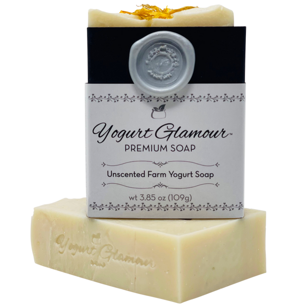 Unscented Farm Yogurt Natural Handmade Soap-With Jojoba Oil(4 oz)-Yogurt Bar Soap-Yogurt Glamour Skin Care and Soaps