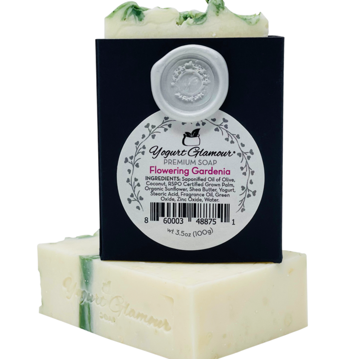 Flowering Gardenia Yogurt Natural Handmade Soap-Spring Aroma of Delightful Blooms(3.5oz)-Yogurt Glamour Skin Care and Soaps